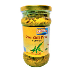 Ashoka Green Chilli Pickle In Olive Oil 300g