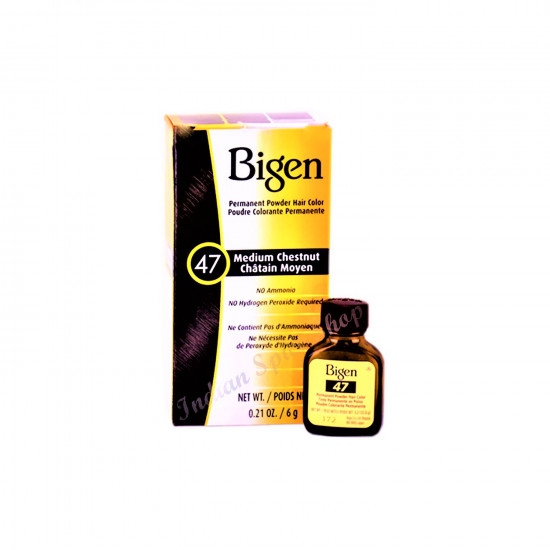 Bigen Hair Colour 47 Medium Chestnut 6g Bigen Hair Colour 47 Medium Chestnut 6g