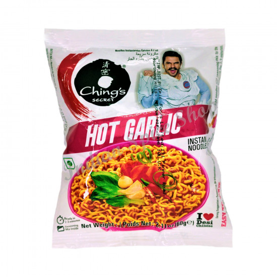 Chings Secret Hot Garlic Instant Noodles 60g (3 For £1.20)