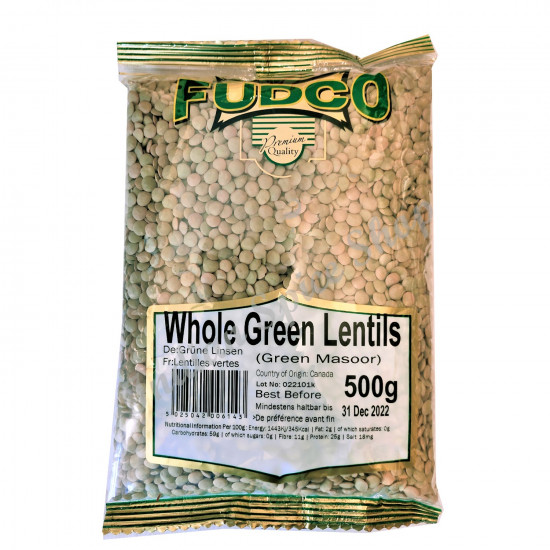 Fudco Whole Green Lentils 500g Fudco Whole Green Lentils 500g