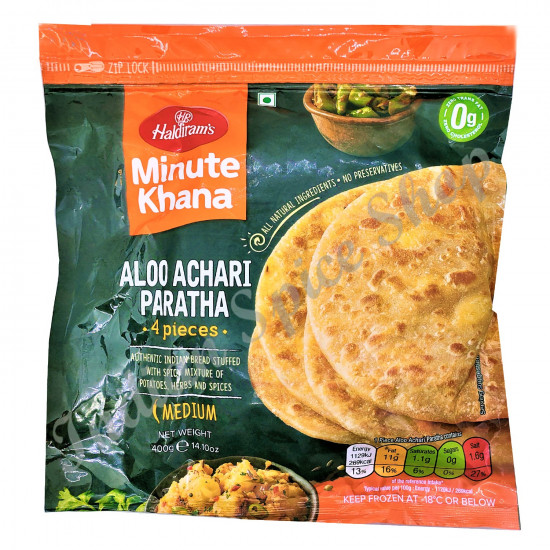 Haldirams Aloo Achari Paratha 4 Pieces Medium 400g Haldirams Aloo Achari Paratha 4 Pieces Medium 400g