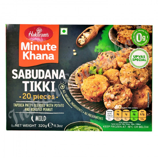 Haldirams Sabudana Tikki 20 Pieces Mild 320g Haldirams Sabudana Tikki 20 Pieces Mild 320g