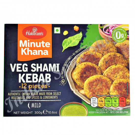 Haldirams Veg Shami Kebab 12 Pieces Mild 300g Haldirams Veg Shami Kebab 12 Pieces Mild 300g