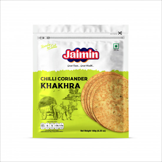 Jaimin Chilli Coriander Khakhra 180g Jaimin Chilli Coriander Khakhra 180g