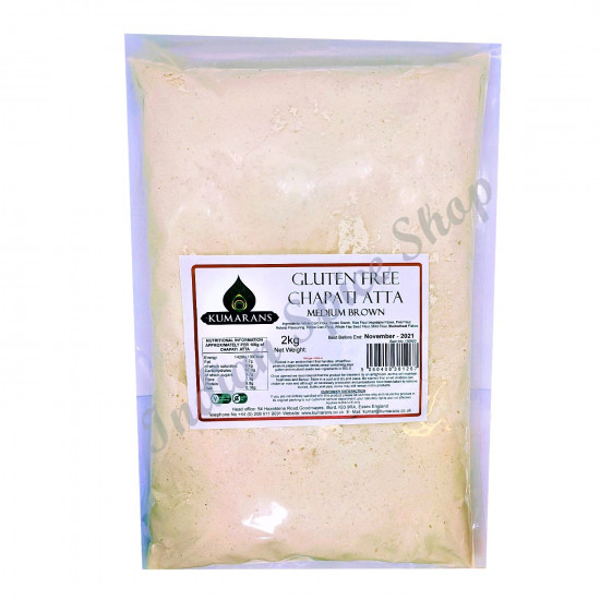 Kumarans Glutten Free Chapati Atta Medium Brown 2kg Kumarans Glutten Free Chapati Atta Medium Brown 2kg