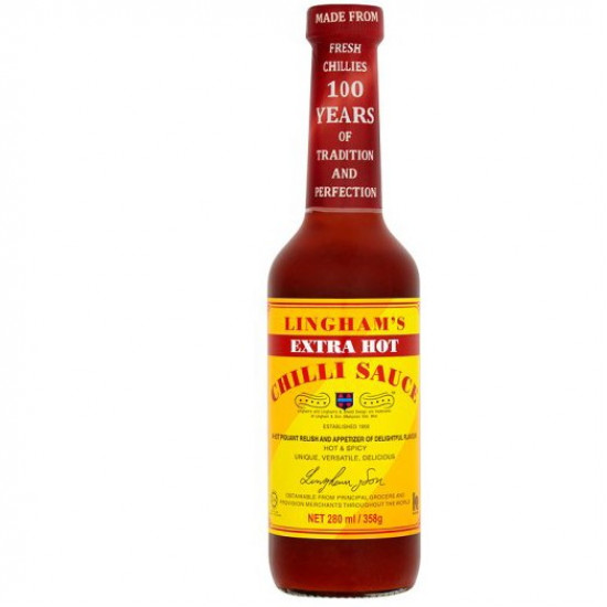 Linghams Extra Hot Chilli Sauce 358g Linghams Extra Hot Chilli Sauce 358g