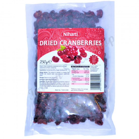 Niharti Dried Cranberries 250g Niharti Dried Cranberries 250g