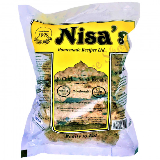 Nisas 10 Chicken Seekh Kebabs 500g Nisas 10 Chicken Seekh Kebabs 500g