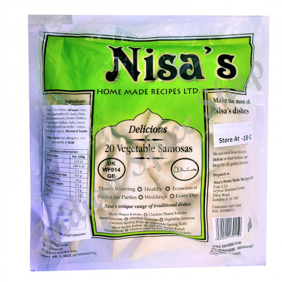 Nisas 20 Vegetable Samosas 500g Nisas 20 Vegetable Samosas 500g