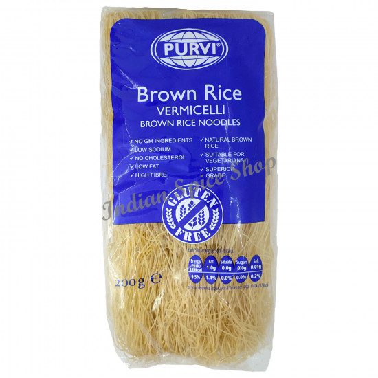 Purvi Brown Rice Vermicelli Noodles 200g Purvi Brown Rice Vermicelli Noodles 200g