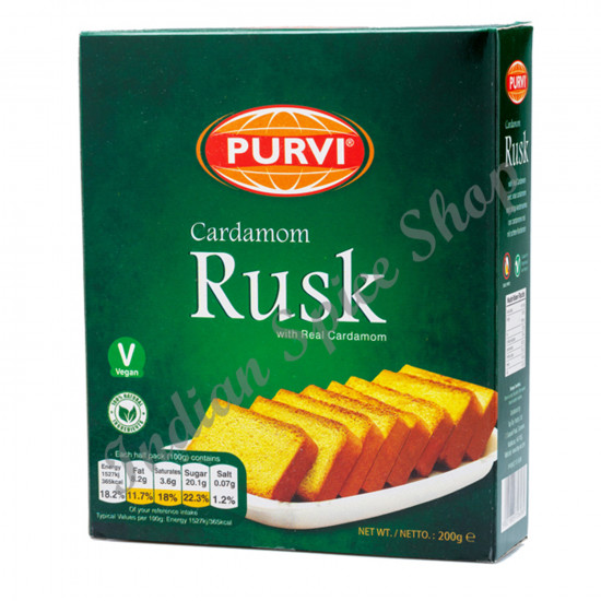 Purvi Cardamom Rusk 200g Purvi Cardamom Rusk 200g
