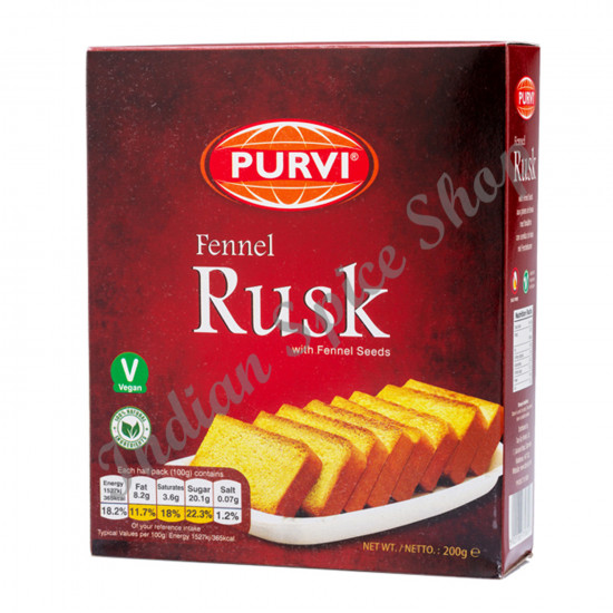 Purvi Fennel Rusk 200g Purvi Fennel Rusk 200g