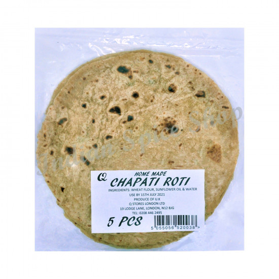 Q-Stores Home Made Chapati Roti 5 Pieces Q-Stores Home Made Chapati Roti 5 Pieces