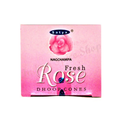 Satya Fresh Rose 12 Dhoop Cones