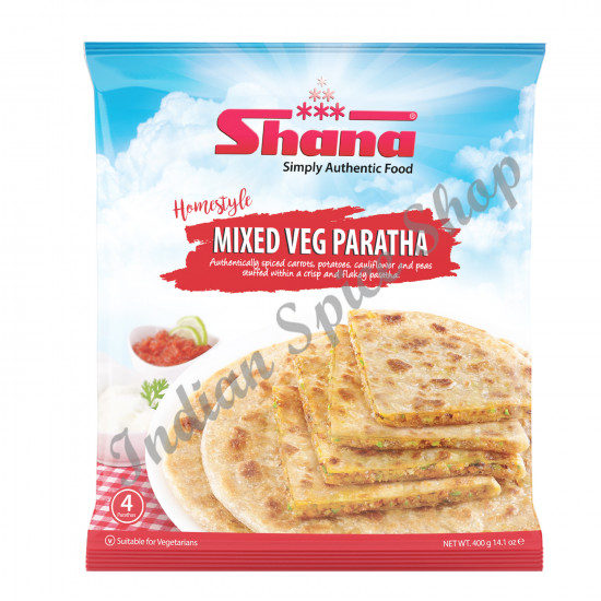 Shana Mixed Veg Paratha 4 Pieces 400g Shana Mixed Veg Paratha 4 Pieces 400g