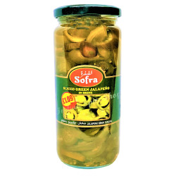Sofra Sliced Green Jalapeno In Brine 480g 
