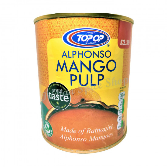 Topop Alphonso Mango Pulp 850g Topop Alphonso Mango Pulp 850g