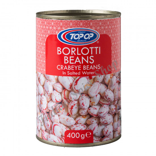 Topop Borlotti Beans In Salted Water 400g Topop Borlotti Beans In Salted Water 400g