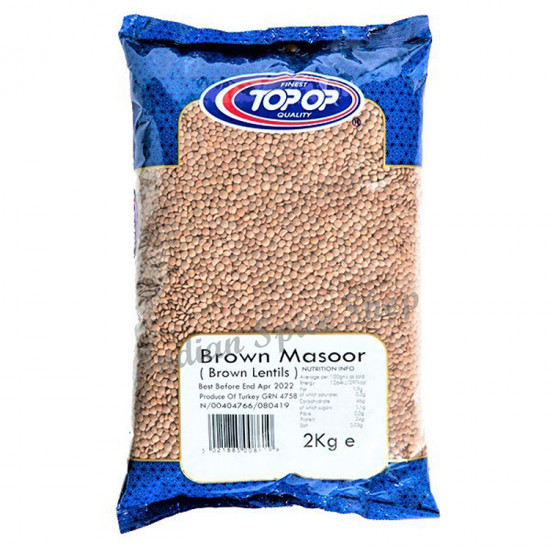Topop Brown Masoor Whole 2kg Topop Brown Masoor Whole 2kg