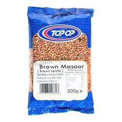 Topop Brown Masoor Whole 500g
