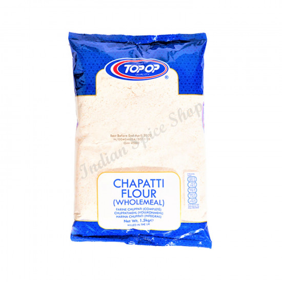 Topop Chapatti Flour Wholemeal 1.5kg Topop Chapatti Flour Wholemeal 1.5kg