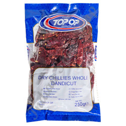 Topop Dry Chillies Whole Dandicut 250g 