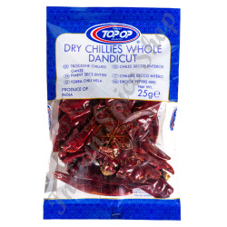 Topop Dry Chillies Whole Dandicut 25g