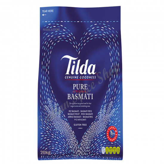 Tilda Genuine Goodness Pure Basmati Rice 20kg Tilda Genuine Goodness Pure Basmati Rice 20kg