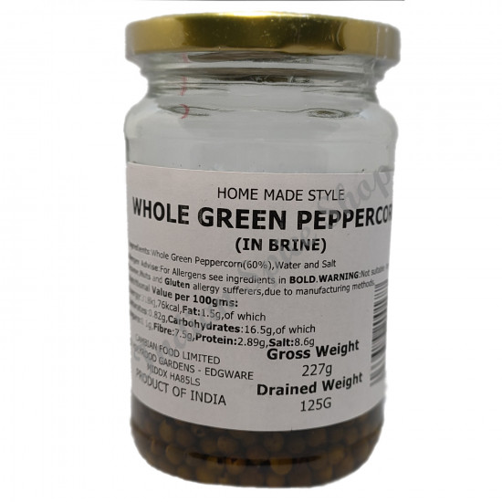 Home Made Style Whole Green Peppercorn in Brine 227g Home Made Style Whole Green Peppercorn in Brine 227g