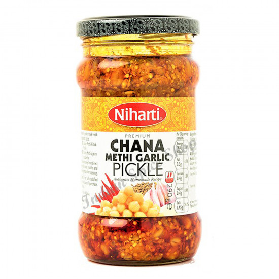 Niharti Premium Chana Methi Garlic Pickle 290g Niharti Premium Chana Methi Garlic Pickle 290g