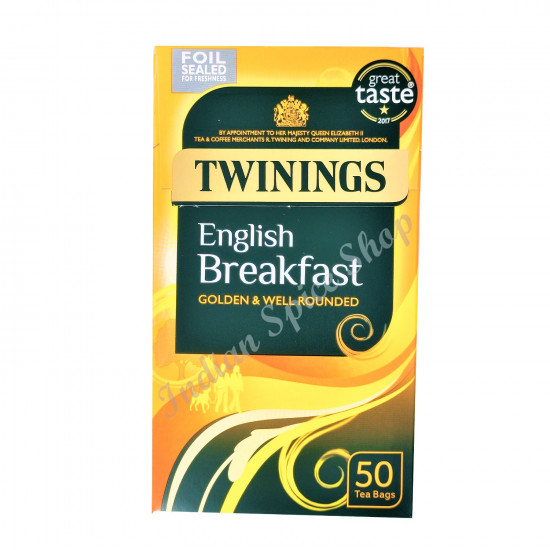 Twinings English Breakfast Golden And Well Rounded 50 Bags - 125g Twinings English Breakfast Golden And Well Rounded 50 Bags - 125g
