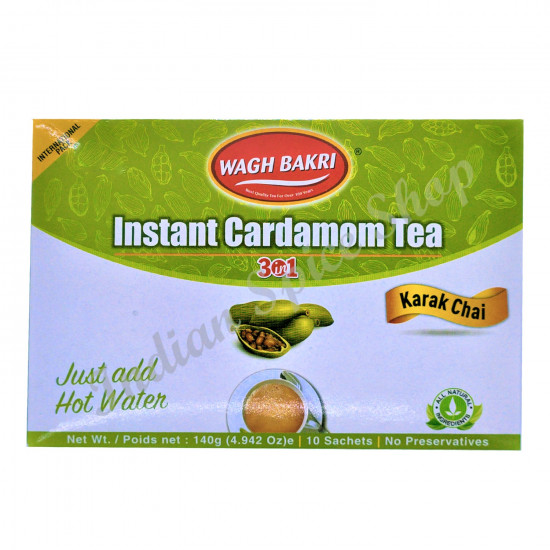 Wagh Bakri 10 Sachets Instant Cardamom Tea 140g Wagh Bakri 10 Sachets Instant Cardamom Tea 140g